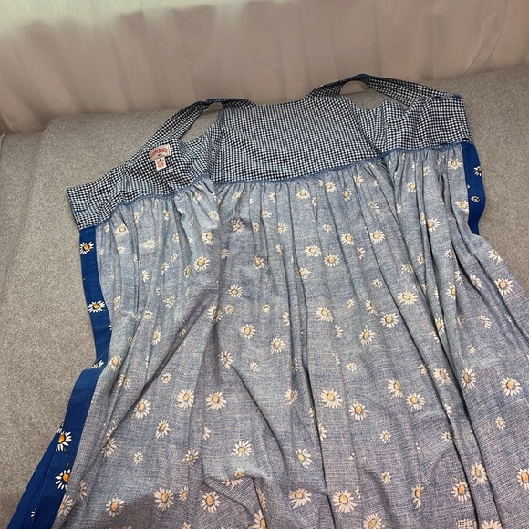 Prairie Cottage Floral Midi Pinafore Dress Small Daisy Fairy Whimsical Country - Picture 10 of 13